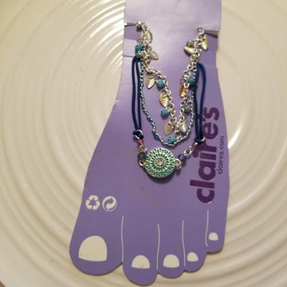 NWT Claires Ankle Bracelets